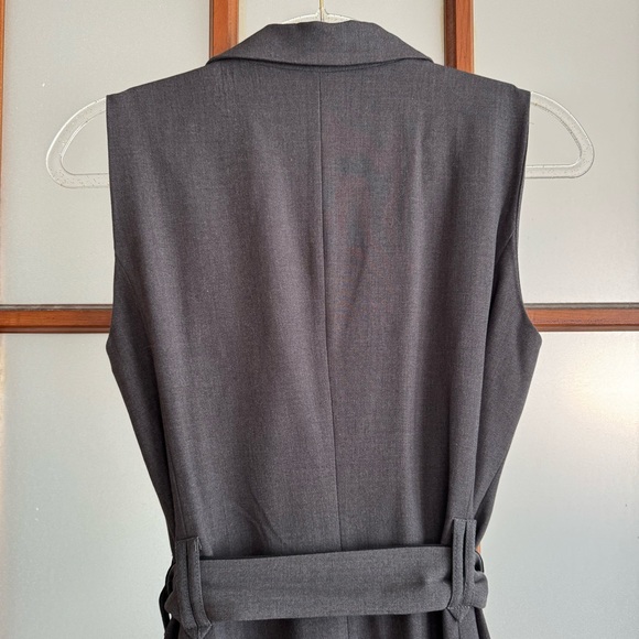 PREMISE ELEGANT A-LINE DRESS. WRAP STYLE ZIPPER UNDERNEATH THE WRAP FLAP BELT - Picture 14 of 16